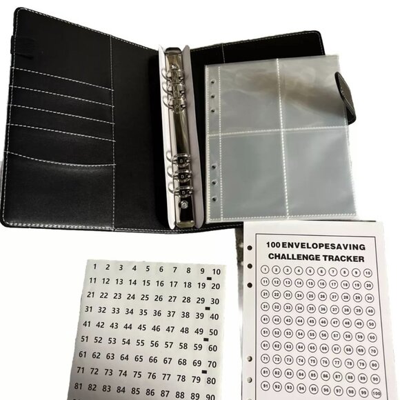 100 Envelope Savings Challenge Binder $5050  money saving‎ Cash Budget set of 2 - Picture 6 of 7